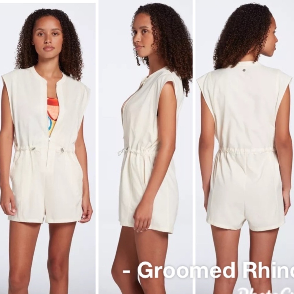 Calia by Carrie Underwood Ivory Soft Utility Romper Size M